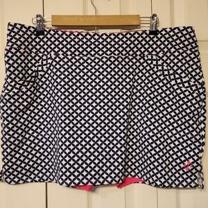 Jofit Navy and White Geometric Skort